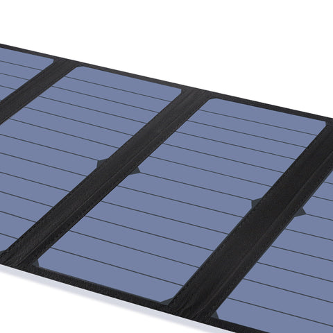 BigBlue 28W SunPower Solar Charger - foldable and portable design/up to 23% conversion rate/efficient SunPower panel/easy to carry/3 USB portss/ammeter/IPX4 waterproof/phone solar charger